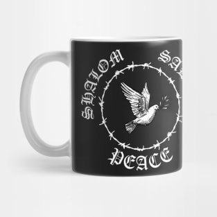 Shalom Salaam Peace Palestine Israel Hardcore Punk Mug